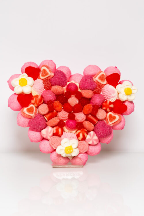 Tarta de Corazón Plano Rosa