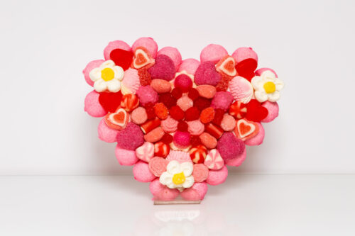 Tarta de Corazón Plano Rosa - Imagen 2